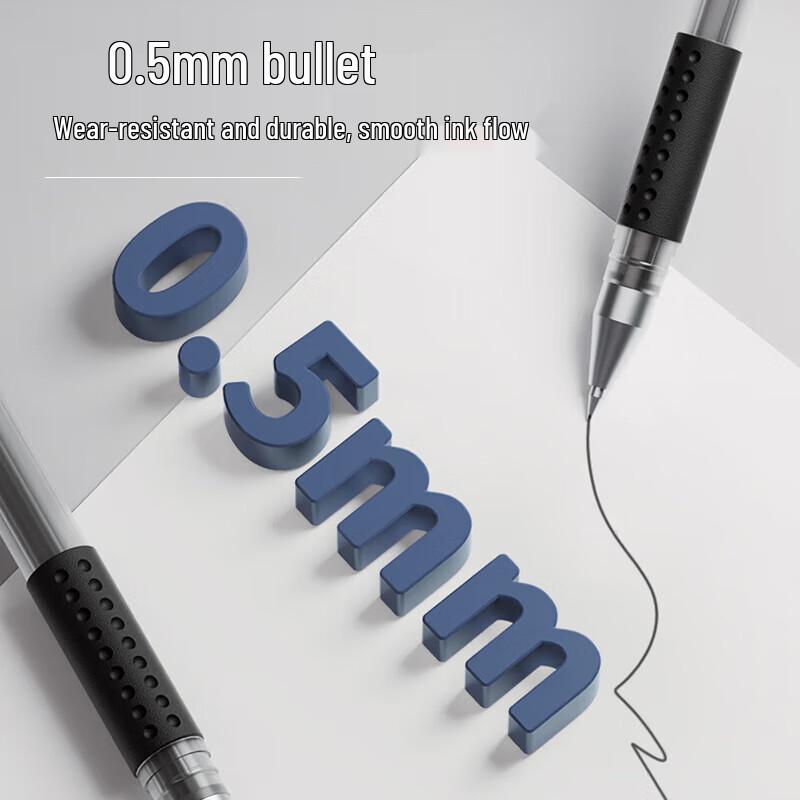 Гелевая ручка JY 0,5 мм черная с мягкой грип-зоной