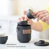 Nordic Black Pottery Portable Tea Set
