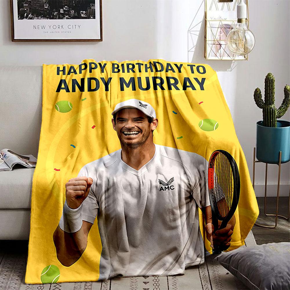 Tennis Athlete Birthday Blanket for all seasons blanket lunch break throw gift