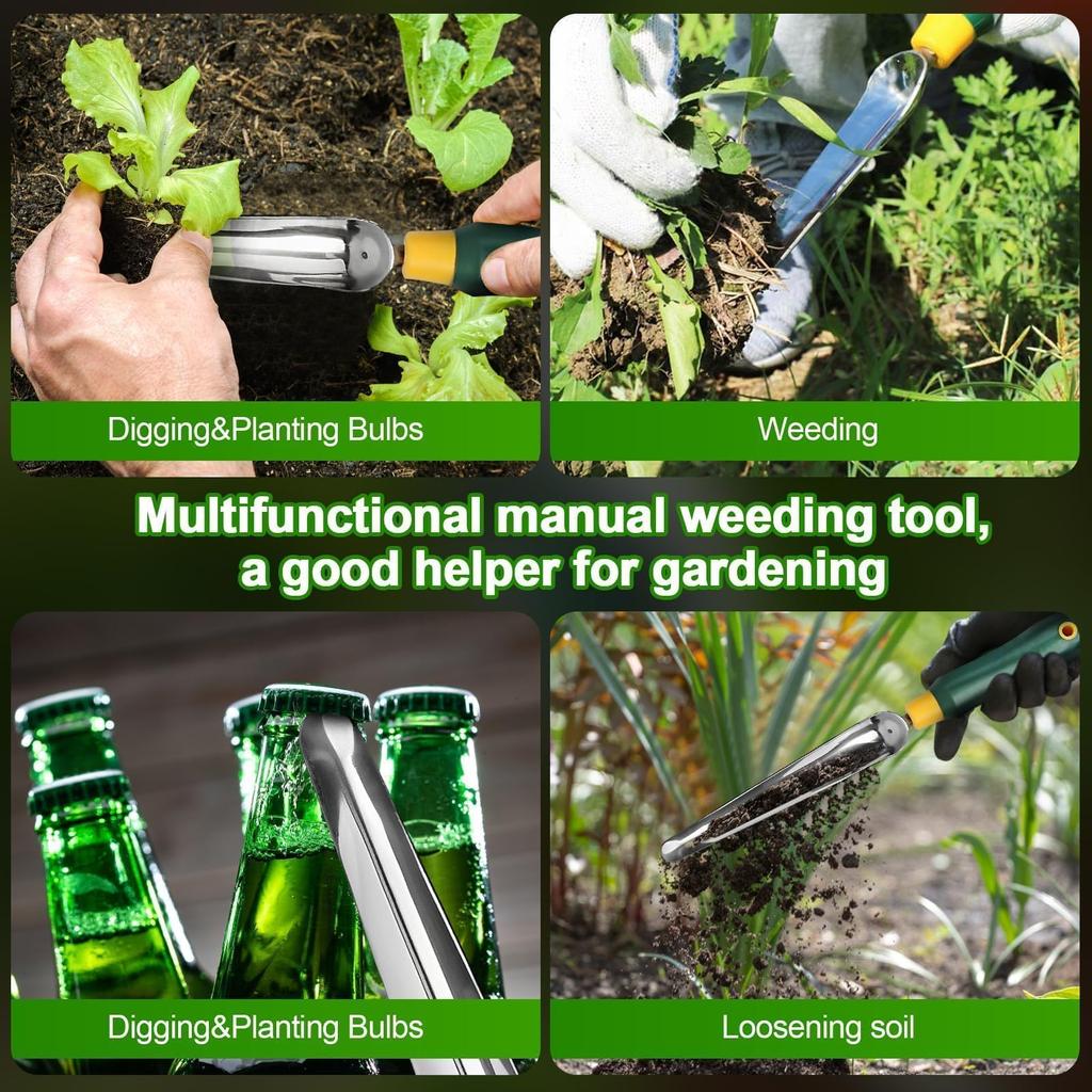 Ручной инструмент для прополки садовых сорняков Ручной инструмент для прополки садовых лопаток Садовые инструменты для садоводства Ручка из нержавеющей стали для удаления сорняков на глубине