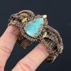 Amazonite Gemstone Handmade Copper Wire Wrap Jewelry Adjustable Bracelet For Women