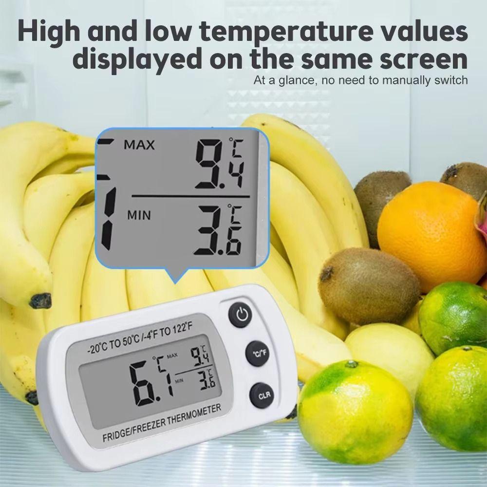 LCD Digital Screen Electronic Digital Thermometer Waterproof Freezer Thermometer  Cold Storage