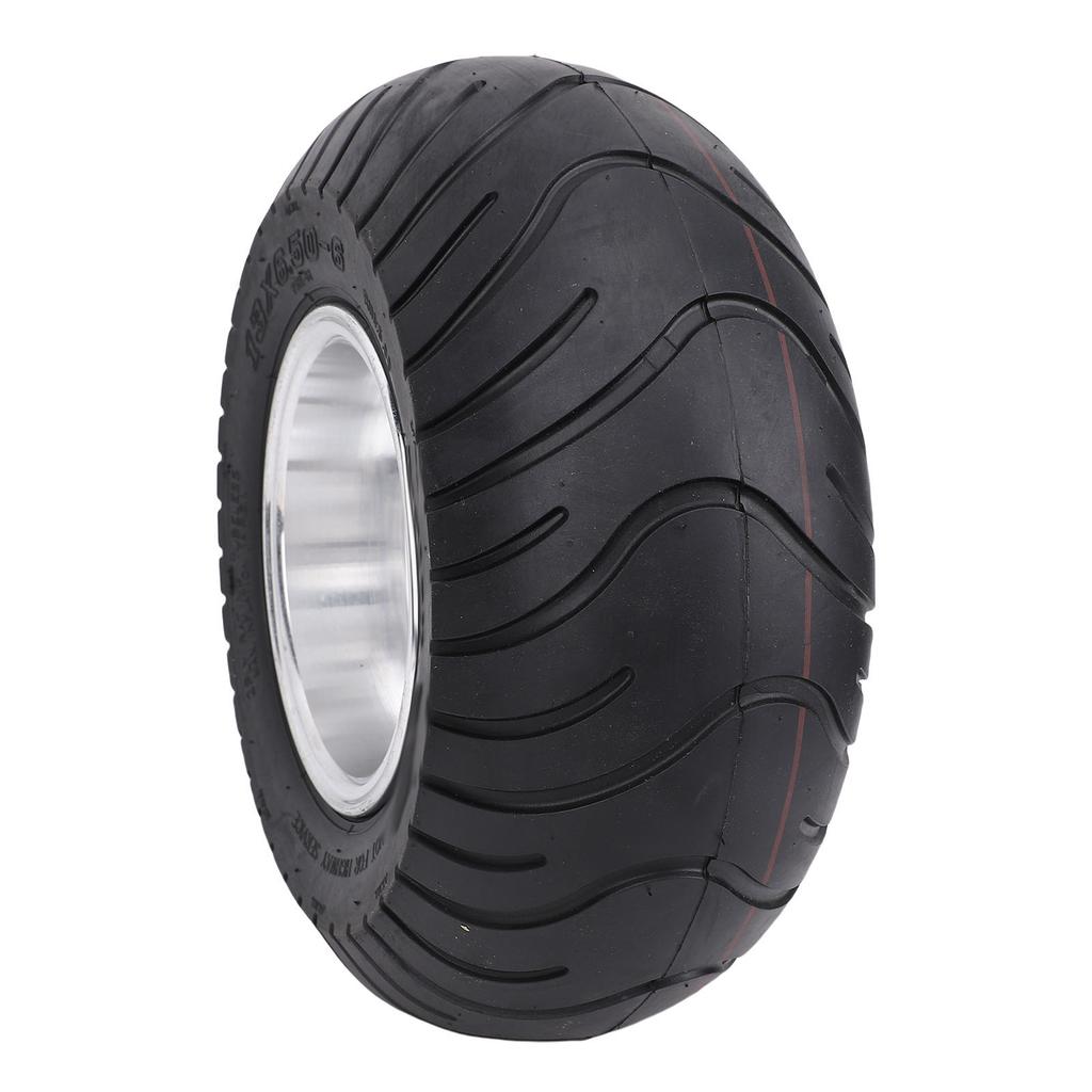 13x6.50 6 Tubeless Tires with Rim Anti Explosion 6 Inch Vacuum Tubeless Tire for Garden Tractor Rider Mower ATV UTV