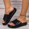 Весенние модные новые сексуальные удобные популярные однотонные сандалии повседневные женские тапочки с квадратным носком на толстой подошве