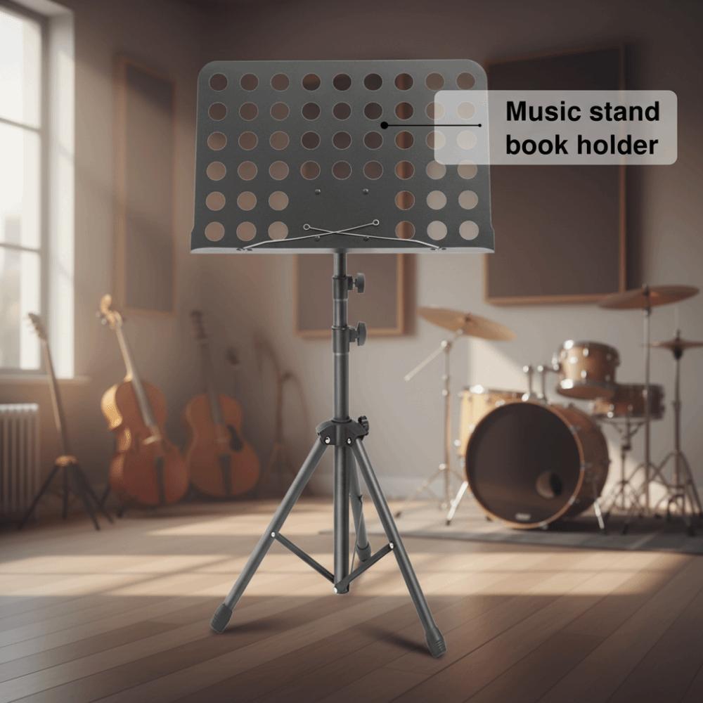Adjustable Height Sheet Music Stand Retractable Music Score Tripod Stand Piano