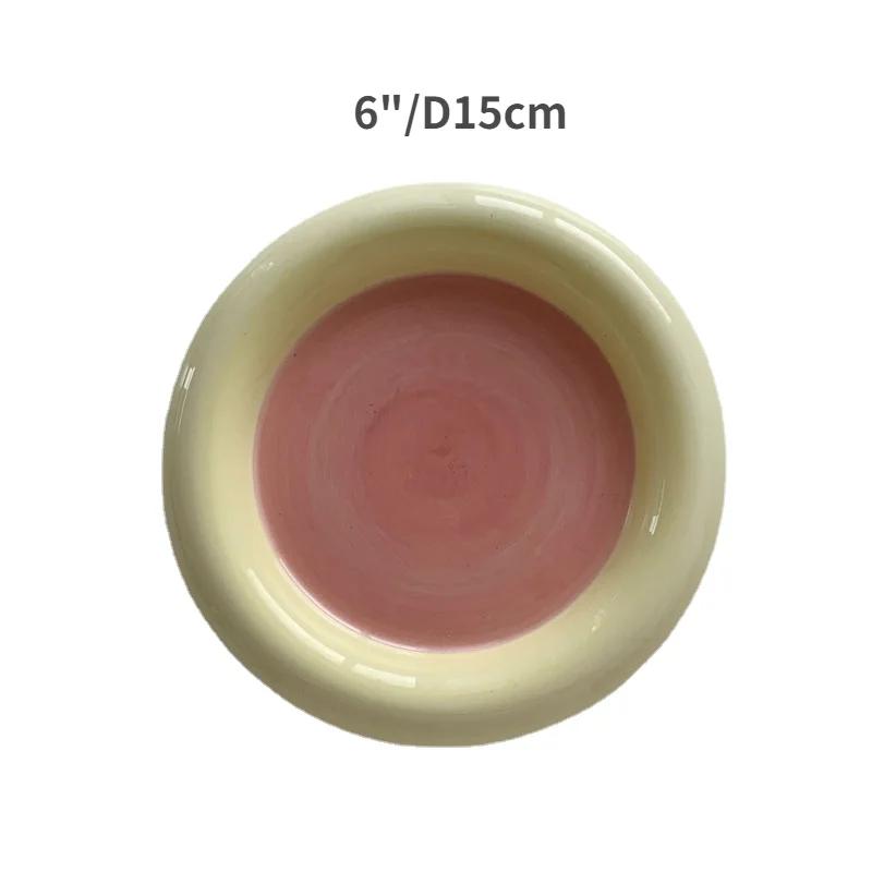 Корейский стиль Ins ретро милый медведь миска десертная тарелка керамический контейнер завтрак винтажная миска овсянка йогурт салатник милый поднос