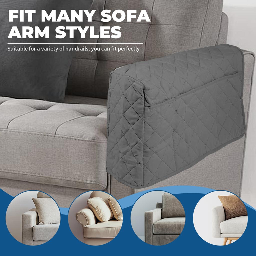 2 шт. Водонепроницаемый чехол на подлокотник дивана, многофункциональный защитный чехол для подлокотника дивана с боковым карманом для хранения пульта от телевизора, телефона и других предметов