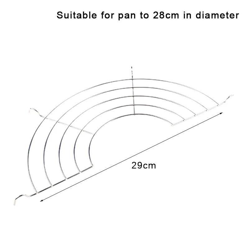 Полукруглая сковорода из нержавеющей стали 304 с толстой линией, стойка для слива, стойка для приготовления на пару