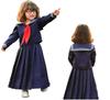 Sailor Uniform Halloween Long Long Sukeban Plus Cute Navy Costume Cultural Performances Kids' Costume, Sleeves, Sleeves, Style, Size, Blue, Kids'