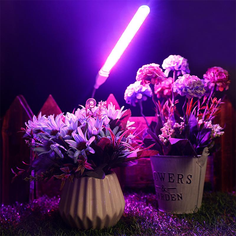 Хорошее освещение, светодиодная лампа для растений, полный спектр, гибкая тепличная гидропонная фитолампа, светильник для выращивания цветов, рассады, USB