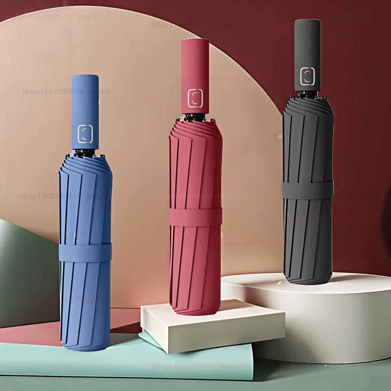 New Super Strong Windproof Automatic Umbrella Sunshade Uv 12K Ribs 105cm Diamete Protection Outdoor Rain Gear Portable Umbrella