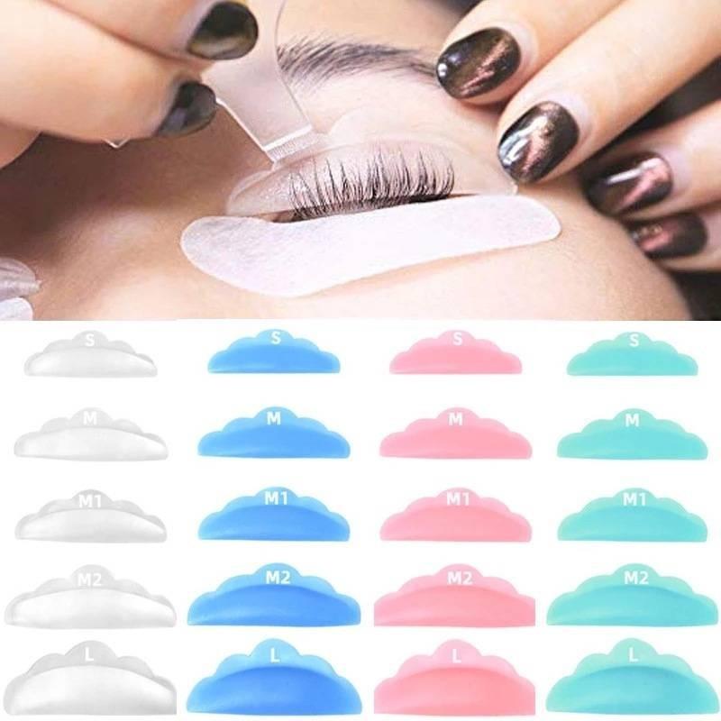 Premium Silicone Eyelash Curling Accessories Five Pair Pack With Colorful Pads For Enhanced Lash Styling