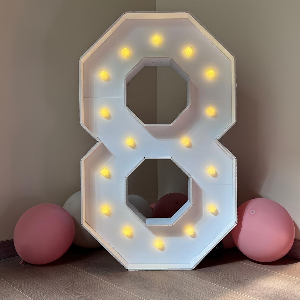 1 шт. 73 см/28,7 дюйма Светящийся цифровой каркас для шаров-маркиз для дней рождения, свадебных юбилеев, выпускных вечеров со светом