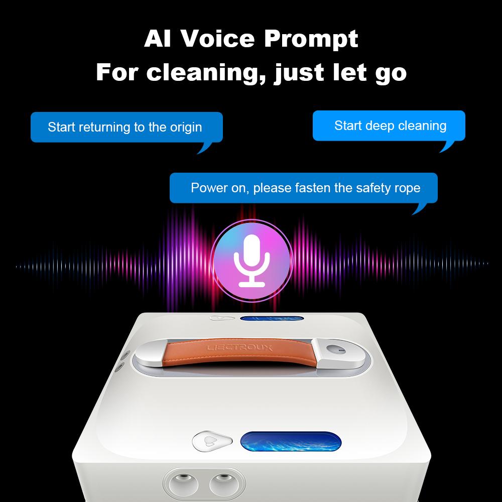 LIECTROUX S11 Robot Window Vacuum Cleanerr 4-Way Spray,Laser Sensor,Auto Glass Wet Mop,Home Floor Window Cleaning Robot