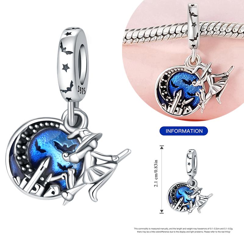 Copper Charms Luminous Pumpkin Skull Beads For Dangle Diy Gift Halloween Series Charms