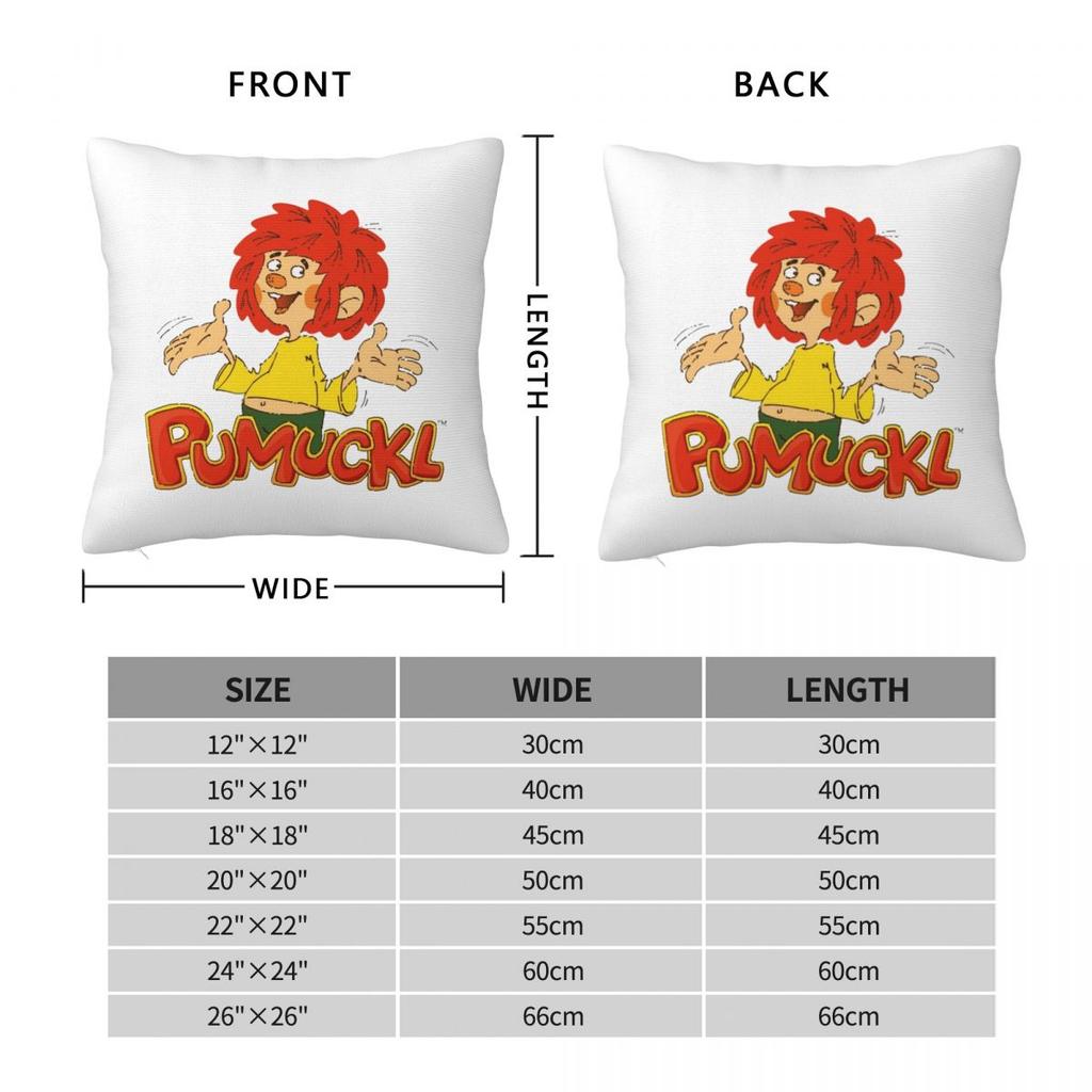 Pumuckl Square Pillowcase Pillow Cover Cushion Throw Pillow for Home Sofa Living Room