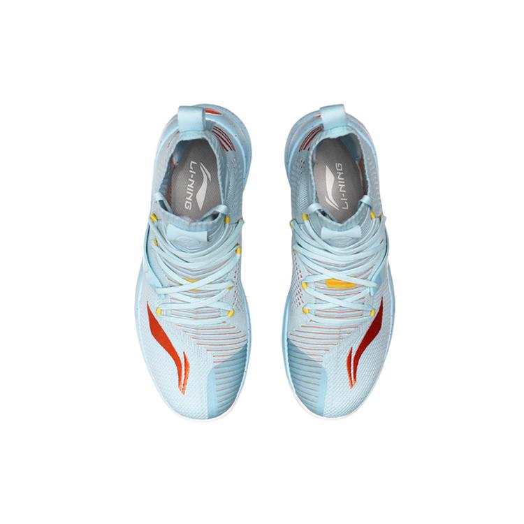 Li Ning Блокада Амортизация Скользкие Устойчивые к истиранию Высокие Баскетбольные кроссовки Мужские Синие ABAP057-3