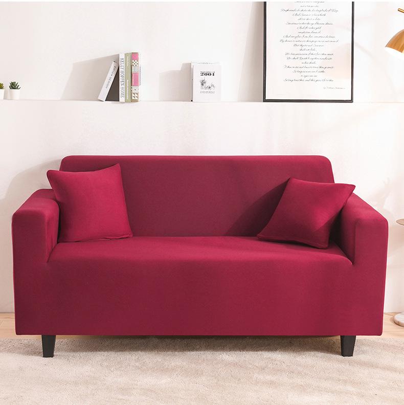 Milk Silk Elastic Solid Color Sofa Cover - All-Inclusive & Stretchable