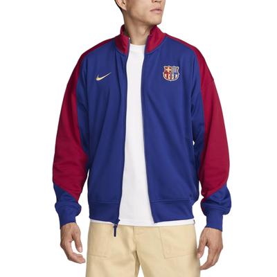 Футбольный клуб «Барселона» Dri-FIT Куртка с логотипом Color Block Свободного кроя Влагоотводящая Удобная Мужская куртка FN9625-455