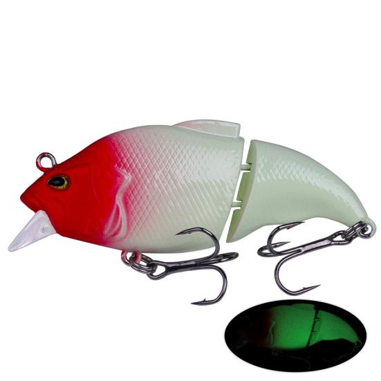 7.5CM/12G Multi-Jointed VIB Fishing Lure with Hooks Realistic 2-Section Swimbait Hard Artificial Bait Freshwater Saltwater Fishing Accessories