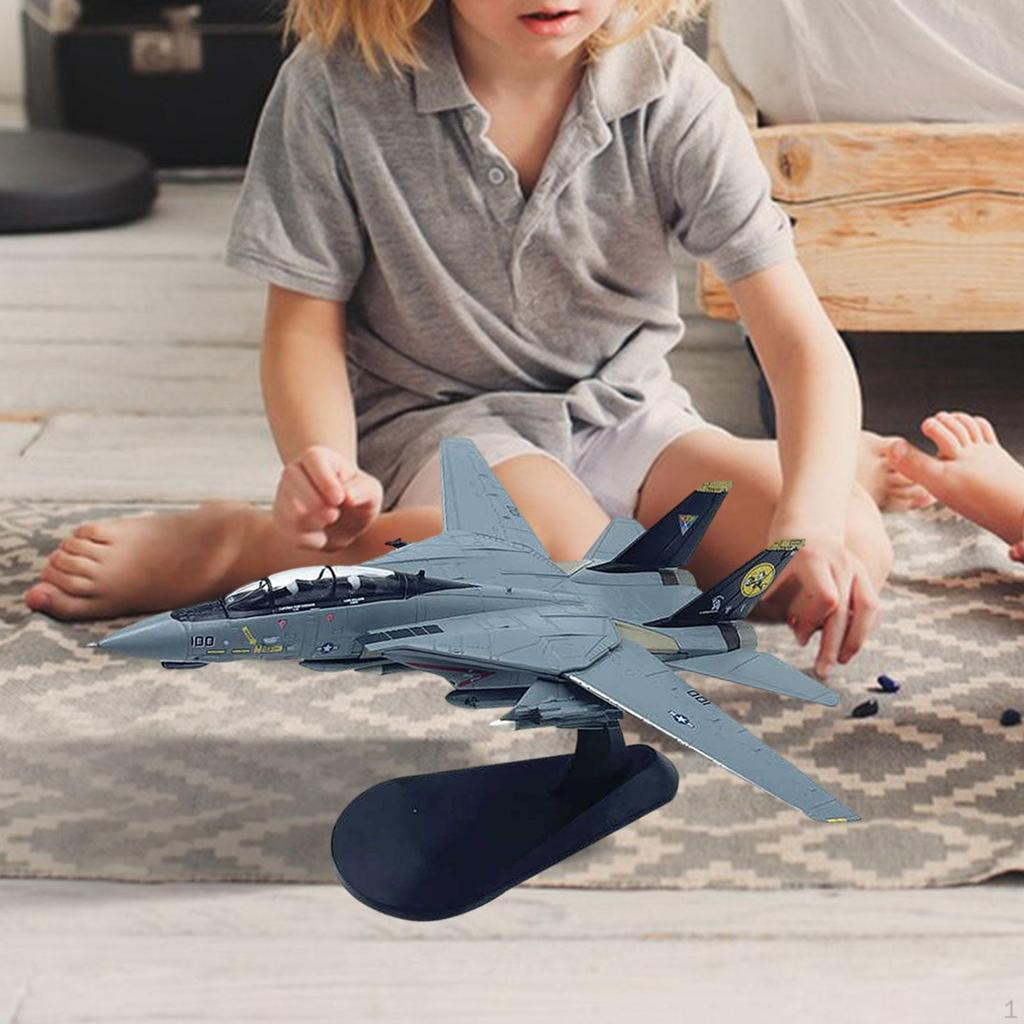 1/100 F 14D Fighter Model Plane Collectable Ornament Tabletop Decor Diecast