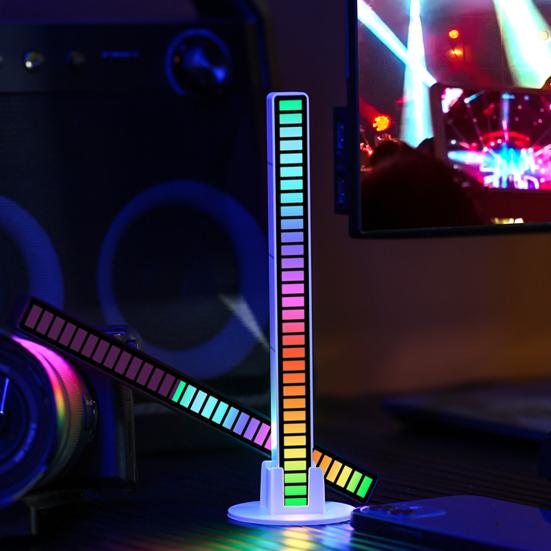 RGB лампа, музыкальный ритм, звукосниматель, несколько режимов, 5 скоростей, работа от батареи, настольная лампа управления звуком, окружающее освещение