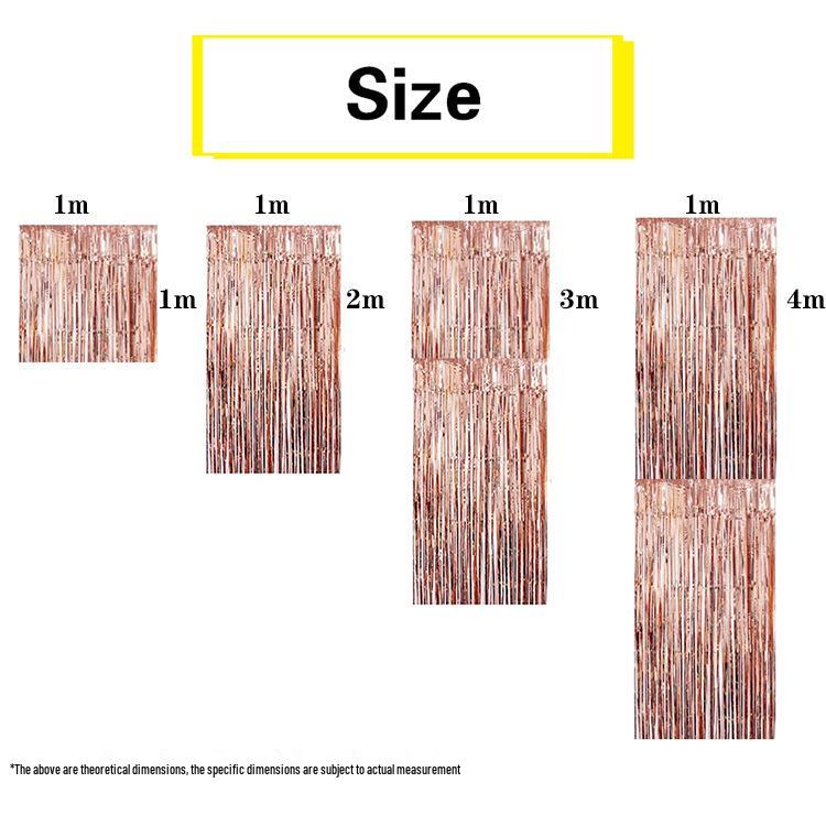 1x2m Laser Rain Tinsel Garland Door Curtain for Weddings, Christmas, Birthdays, and Party Backdrops