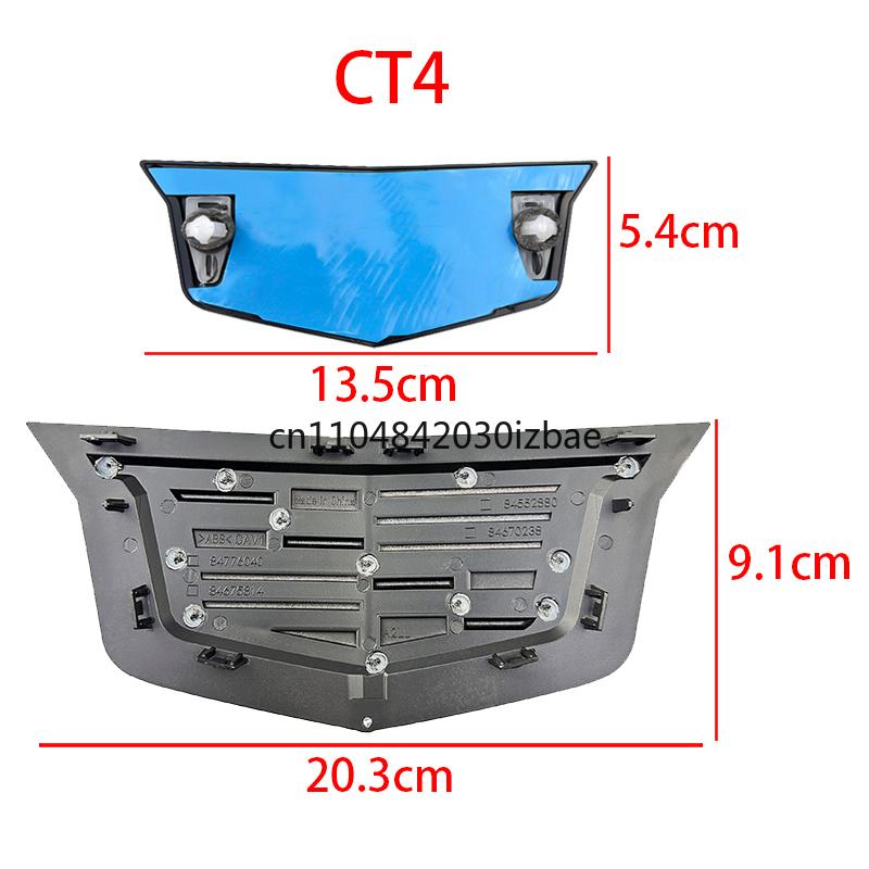 2PCS Car Front Rear Logo Cover Grille Trunk Badge Stickers for Cadillac CT4 2025 2024 2017 2020 Replacement Emblem Accessories