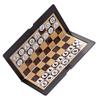 Foldable Chess Board Mini Size Magnetic Chess Set Travel Portable Wallet Pocket Chess Board Game for Camping Family Game