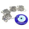 Blue Eye Ornament 4 Hollow Alloy Elephants Good Luck Evil Eye Hanging Decor Suspension Alloys Glass
