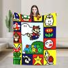Yoshi Game Marios Blanket Fleece Decoration  Portable Warm Throw Blankets for Bedding Outdoor Rug Piece