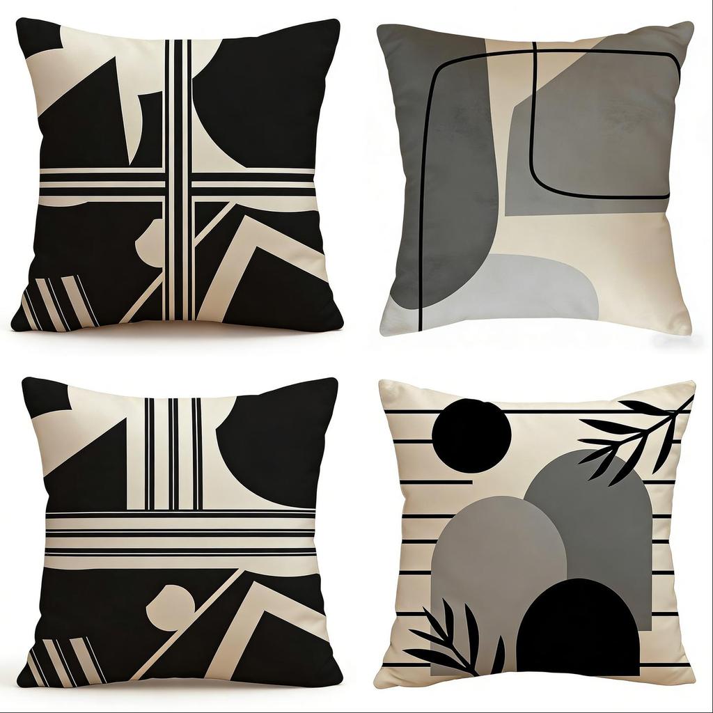 Домашний декор Геометрические и растительные наволочки с узором Наволочка с узором Подходит для дивана Спальни Автомобиля Наволочка