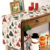 Christmas Tree Table Runner Polyester Festive Table Runner Retro Party Table Decor  Festive Dining
