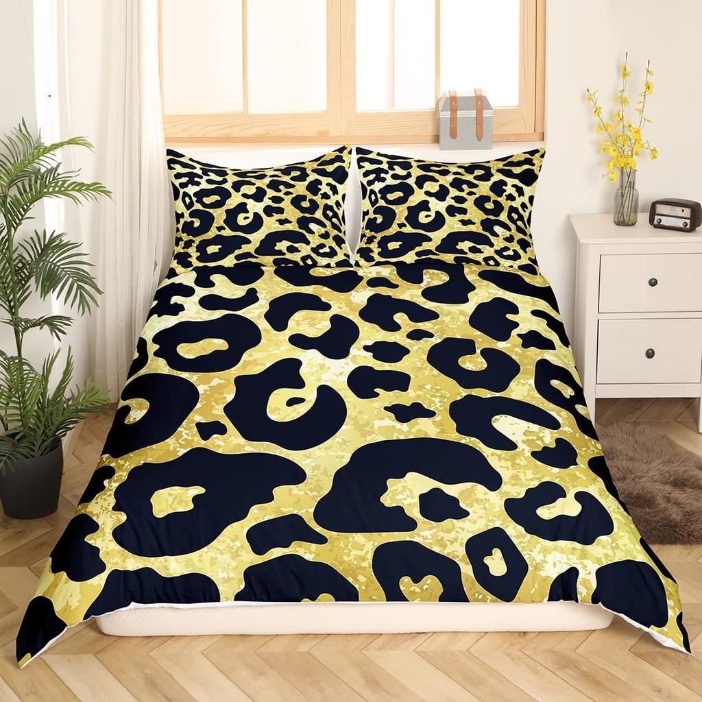 Покрывало с леопардовым принтом, розовый, пастельный, с рисунком гепарда, пододеяльник, комплект постельного белья с принтом животных, радужная галактика, покрывало размера King Size