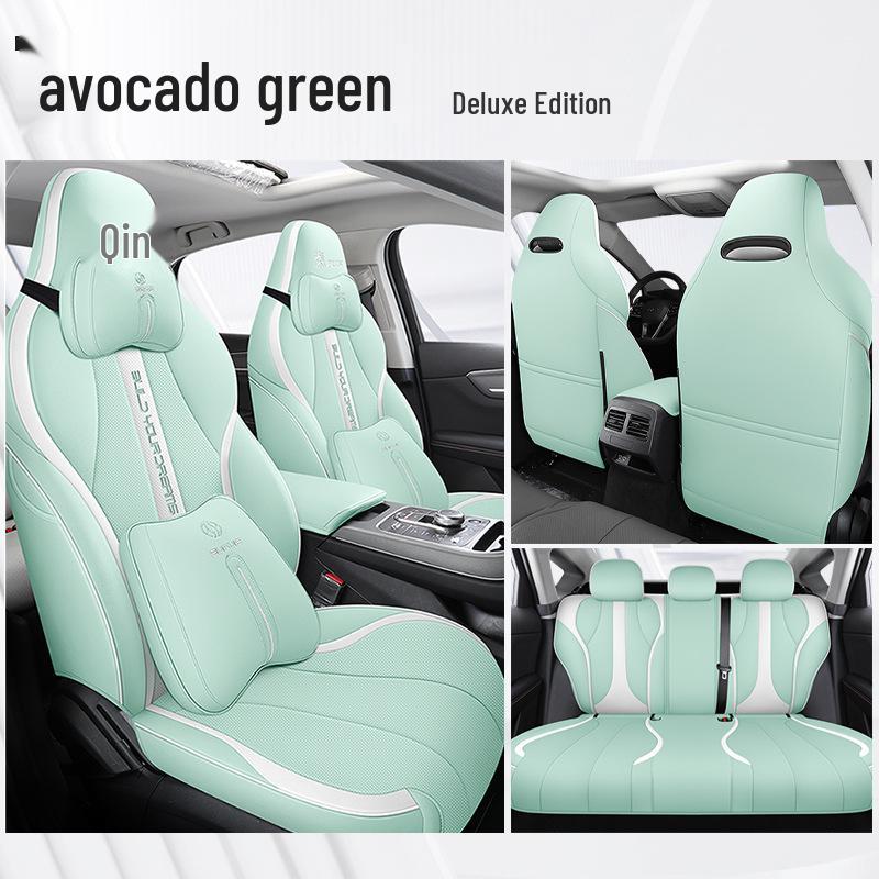 Спортивный кожаный чехол на сиденье DJGY для BYD Qin PLUS - Всесезонная подушка