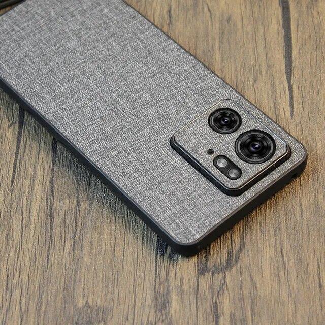 Cloth Canvas Hybrid Hard Phone Case for Motorola Edge 40 40 Neo G84 Edge 2023 Matte Shockproof Back Cover