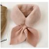 Coffee Color Faux Fur Rabbit Women Autumn Winter Thicken Warm Knitted Wool Scarf Neck Guard Scarves