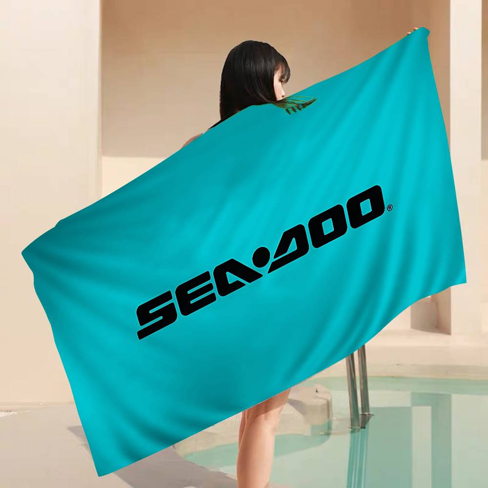 S-Sea D-Doo Seadoo Микрофибровое одеяло Быстросохнущие пляжные полотенца Большой размер Печать Супервпитывающее Полотенце-одеяло для бассейна