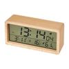 Maswater Table Natural Wooden Digital Date Alarm Snooze LCD Loud Wood Battery Energy Saving Clock, Clock, Temperature, Humidity, Display, Clock,
