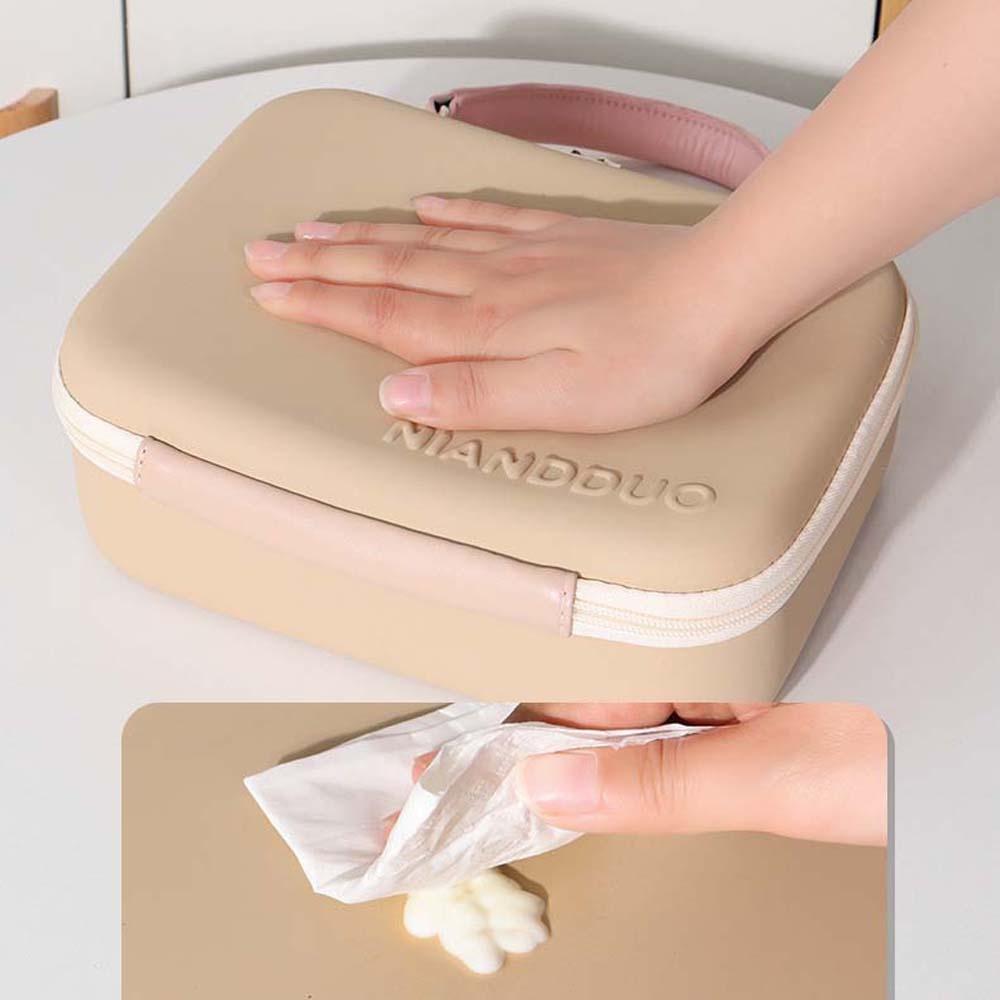 Dopamine Color Handheld Makeup Bag Large Capacity Portable Cosmetic Case Cosmetician