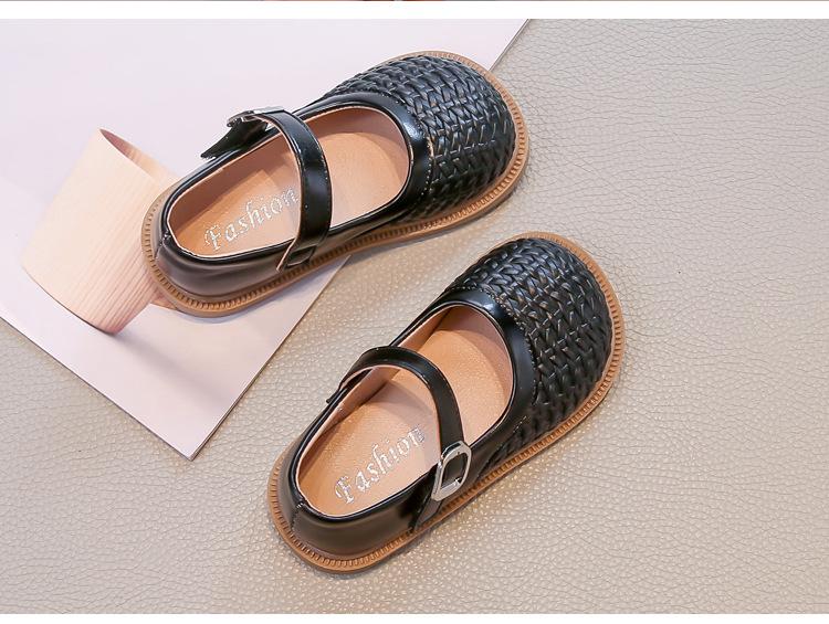 Девочки весна 2026 Мягкая подошва Кожаные Туфли-лоферы Принцессы