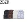 Za Autumn and Winter New Arrivals Women's Clothing Zr European and American Style Fashionable Versatile Casual Hooded Drawstring Cotton Vest Jacket