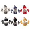 3 Pcs/Set Children Hat Scarf Glove Set Thick Knitted Warm Jacquard Cap Anti-slip Gloves