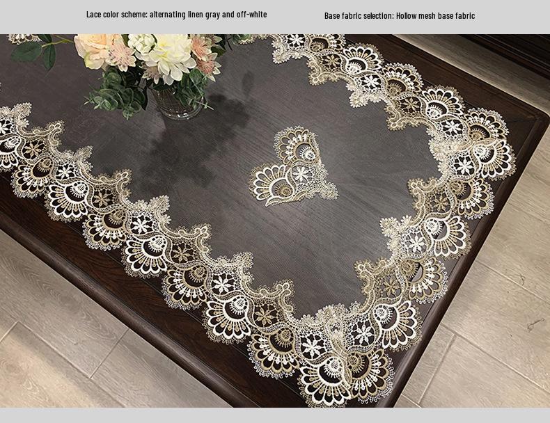 Европейская прямоугольная салфетка на кофейный столик – кружевная скатерть в западном и китайском стиле