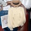 Fragrant Style Women's Bow Sweater Coat - Loose Round Neck Knitted Cardigan for Spring & Autumn 2025