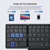 Складная компактная клавиатура Портативная BT-клавиатура с большой сенсорной панелью Карманная беспроводная дорожная клавиатура