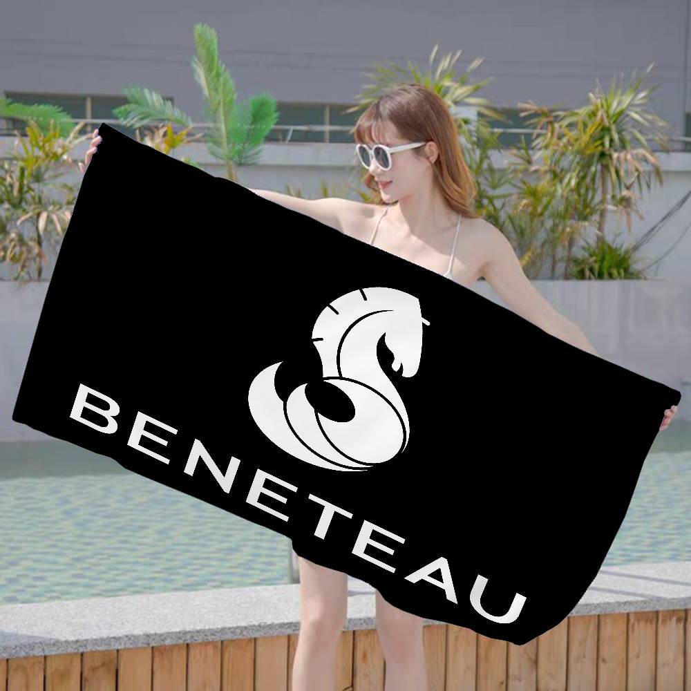 B-BENETEAU Логотип Микрофибра Печатное Пляжное Полотенце Альпинизм Йога Пляж Плавание Бег Впитывающее Мягкое Полотенце