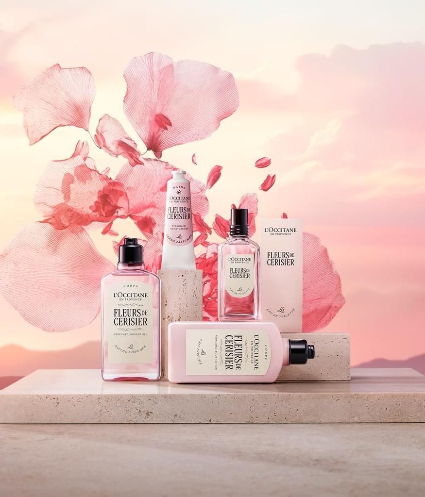 Fleur de Sourisier Sakura Eau de Popular for Men and Birthday Gift L'OCCITANE (Cherry Blossom) Toilette, 10mL, Perfume, Fragrance, Women,