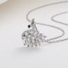 Personalized Fashion Necklace Trendy Versatile Simple Temperament Diamond-set Swan Pendant