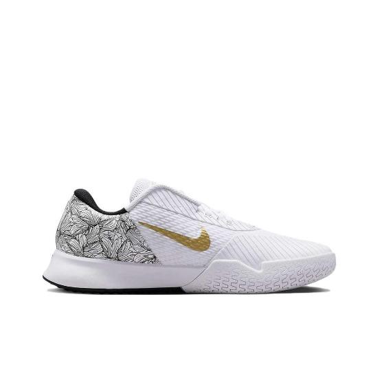 Nike Кроссовки унисекс Court Air Zoom Vapor Pro 2 Magnolia белые черные металлик-золото FZ8227-100